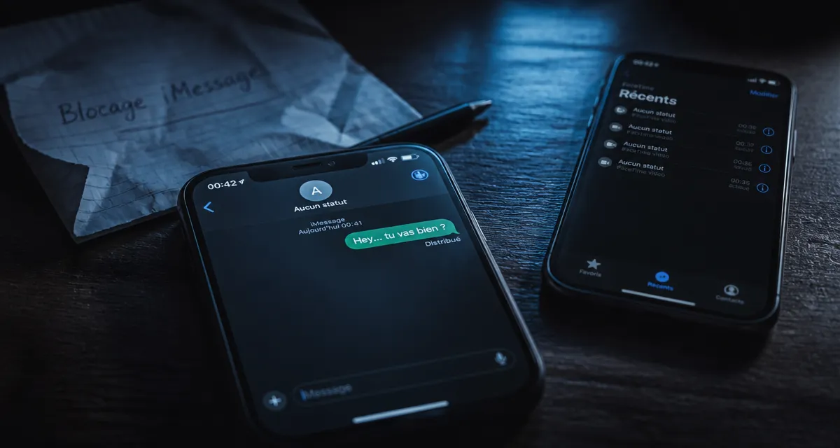Comment savoir si on est bloqué sur iPhone : iMessage “Aucun statut”