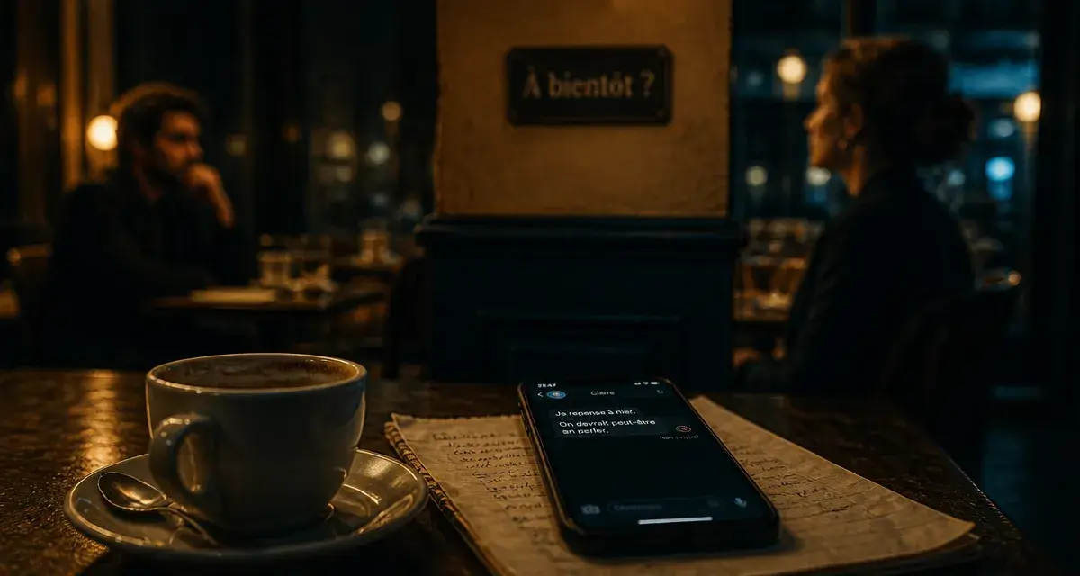 Il me tourne autour mais ne fait rien, café et conversation bloquée