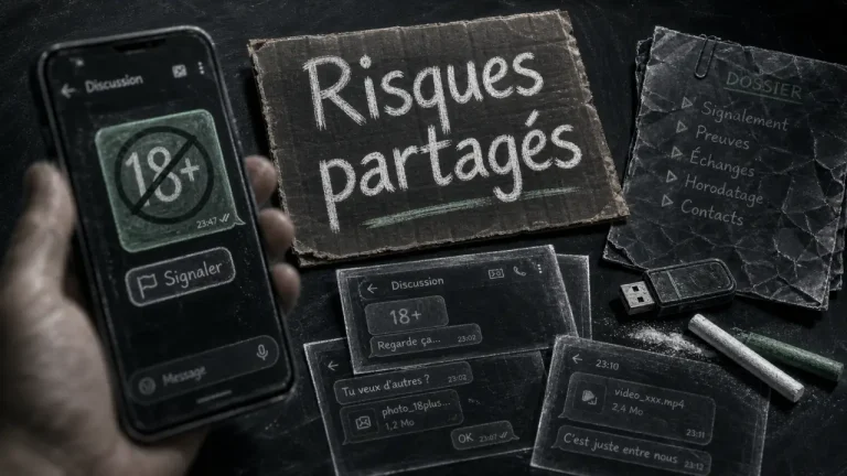 Shared nude : consentement, risques juridiques, bouton Signaler