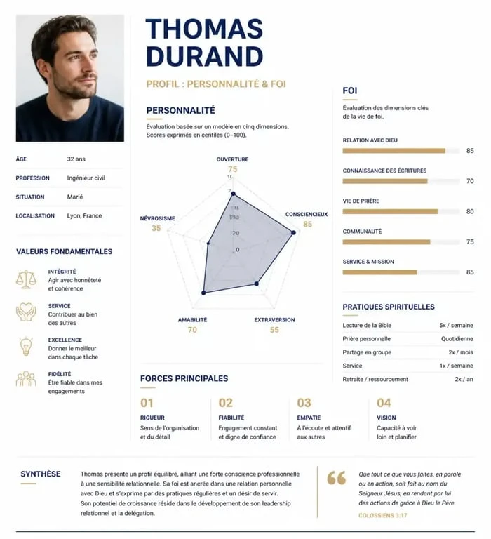 Optimisation de profil pour un site de rencontre des chrétiens.
