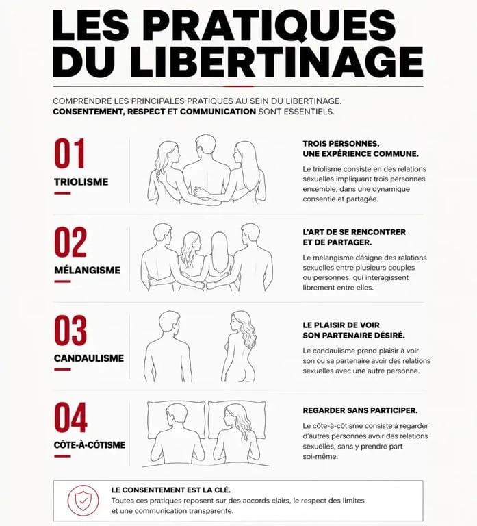 Infographie explicative des pratiques du wylde libertinage et définitions