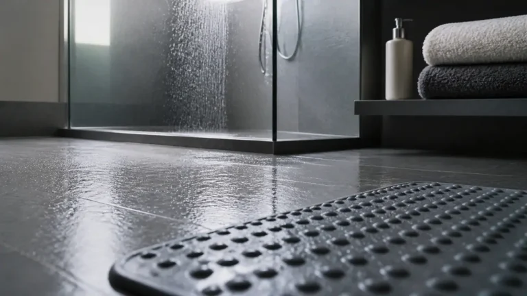 Douche étroite, sol glissant : les positions sous la douche qui restent stables